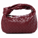 Bottega Veneta Mini Jodie Intrecciato Nappa Leather Handbag Burgundy ladies