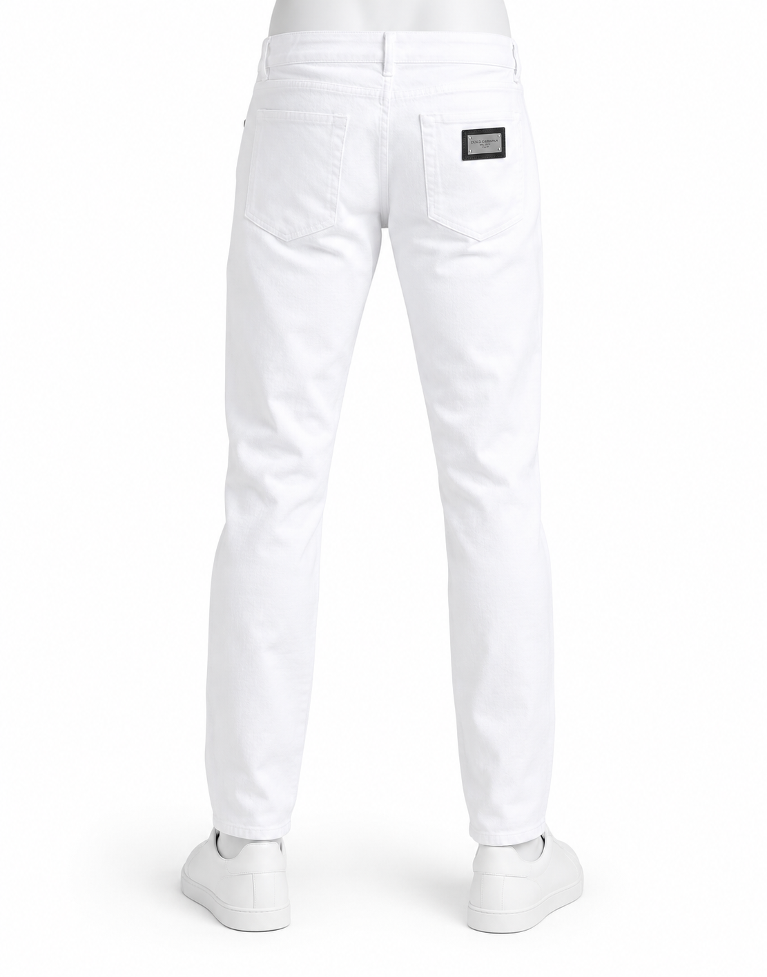 Dolce & Gabbana Men’s White Slim Fit Jeans – Size IT 50 men