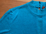 Missoni Lurex Blue Turquoise Metallic Knit Top Sweater Size I 42 UK 10 US 6 ladies