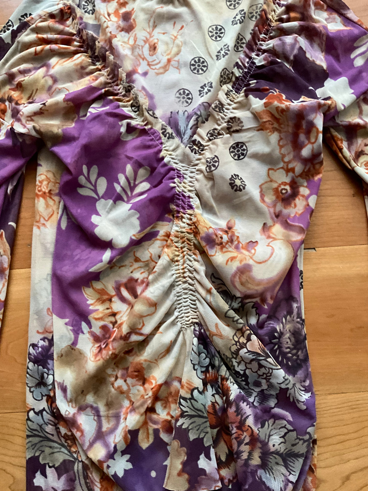 Etro Paisley Print V-Neck Sheer Blouse Top Size I 38 UK 6 US 2 XS ladies