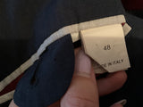 Brunello Cucinelli navy blue linen & silk suit blazer size 48 men