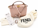 Fendi Nappa Woven Mini Peekaboo Iconic Satchel – Rosa Confetto Bag Handbag ladies