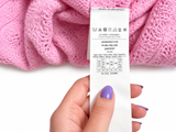 Sportmax Pink Wool & Cashmere Pointelle Knit Sweater – Size M ladies