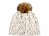 Tartine et Chocolat Cable Knit Fur Pom-Pom Hat – Size 3 years old children