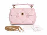 Valentino Garavani Roman Stud Quilted Leather Top Handle Bag ladies