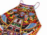 Camilla Frank Silk Rainbow Warrior sheer Overlay Dress size S small ladies