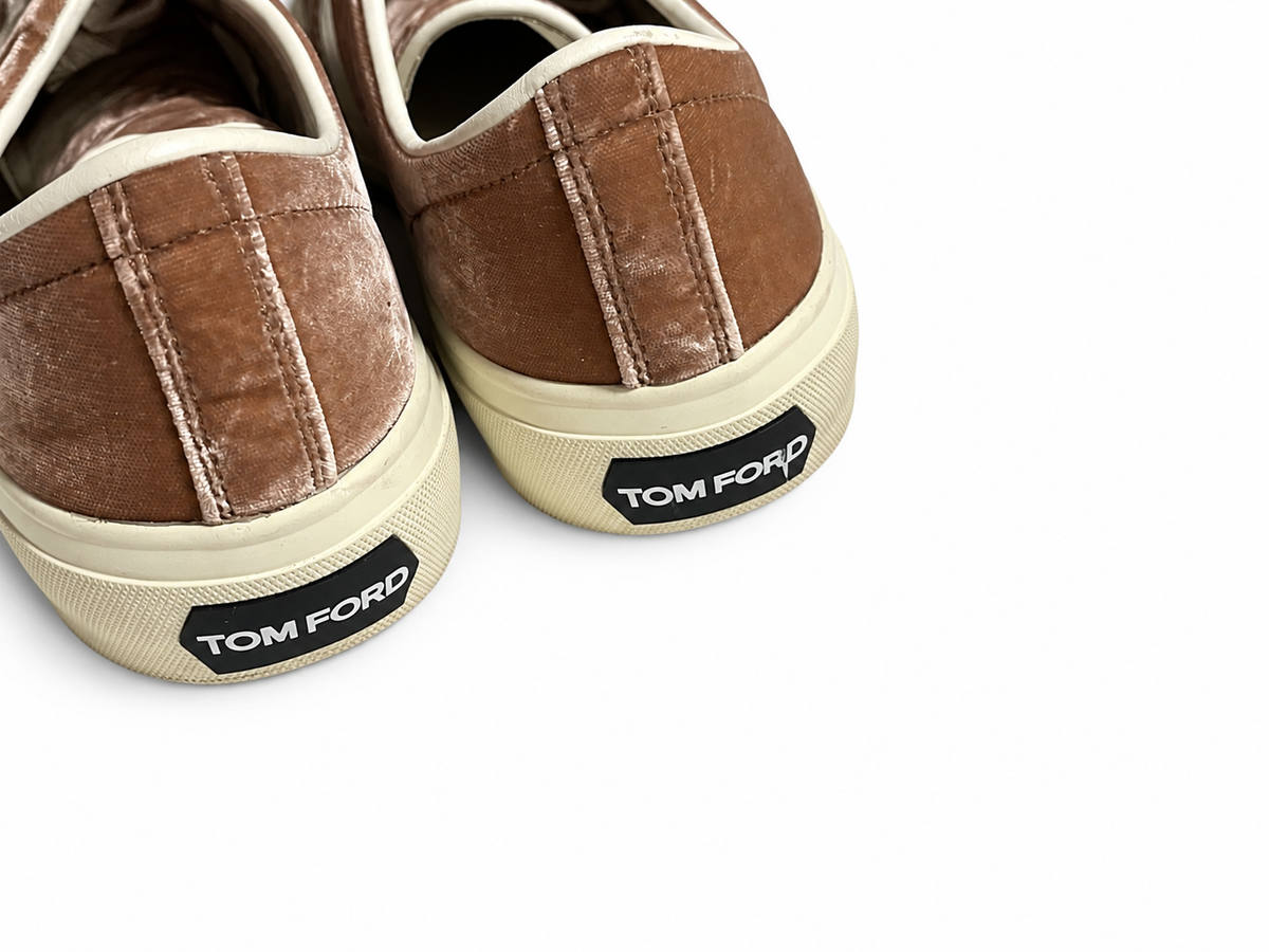 Tom Ford Men’s Velvet & Leather Low-Top Sneakers – Size UK 9 / EU 43 men