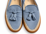 Fratelli Rossetti Blue Suede Tassel Espadrille Loafers size 43 men
