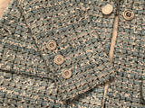 Chanel 2019 Cruise LA PAUSA Fantasy Tweed Blazer Jacket White Blue Light blue ladies