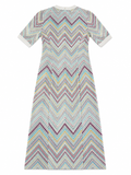 Missoni Multicolour Chevron Zig Zag Knit Midi Dress – Size I 44 ladies