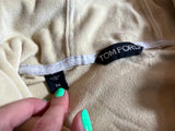 Tom Ford Men’s Beige Cotton-Blend Zip-Up Hoodie – Size M men