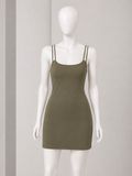 Eres Inga Khaki Strappy Mini Dress – F 40 UK 12 ladies