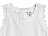 M&S White Linen-Blend Scalloped Mini Dress ladies