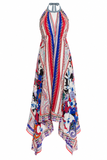 ETRO Multicolour Printed Silk Halter Maxi Dress – Size 42 ladies