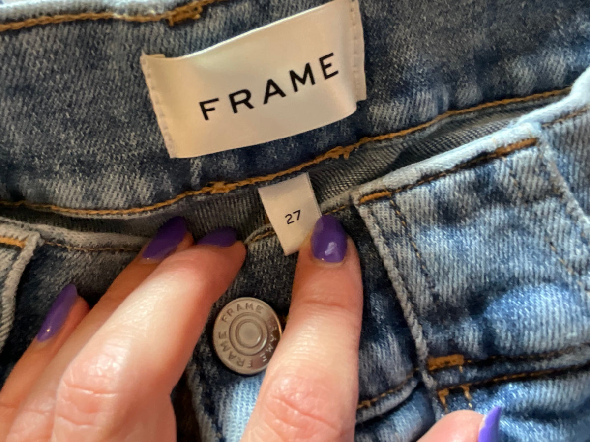 FRAME Modern Pocket High-Waisted Wide-Leg Jeans – Carpenter Wash ladies
