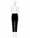 Ralph Lauren Collection Classics Black Velvet Cropped Trousers – Size US 4 UK 8 ladies