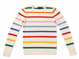 Polo Ralph Lauren Multicolour Striped Cable-Knit Cashmere Sweater size M ladies