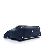 VALENTINO Garavani Vitello Medium Rockstud Tote Marine Blue Bag Handbag ladies