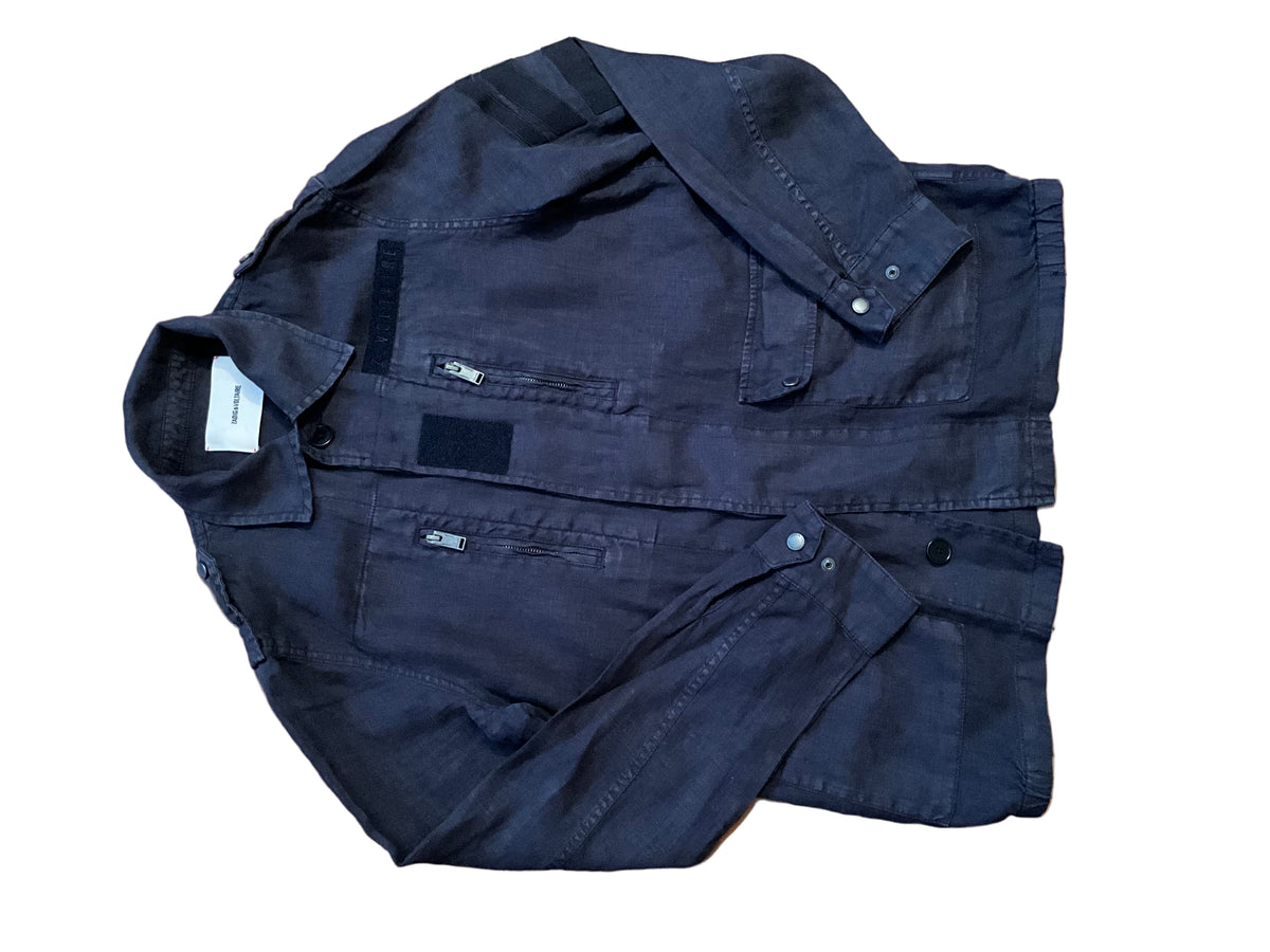 Zadig and Voltaire KIDO LIN LAVE Navy blue line shirt jacket size S small men