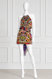 Camilla Frank Silk Rainbow Warrior sheer Overlay Dress size S small ladies