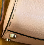 Fendi Pink Selleria Leather Mini Peekaboo Top Handle Bag Handbag ladies