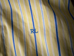 RALPH RALPH LAUREN Yellow Striped Shirt Size US 6 UK 10 M Medium ladies