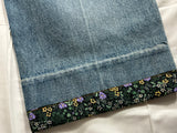 Valentino 2025 Logo Patch Floral-Trim Denim Jeans Size 27 ladies