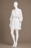 Zara WHITE SHORT RAMIE DRESS REF 2731/063 SIZE S small ladies