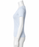 Fabiana Filippi Light Blue Cotton T-Shirt with Monili Trim Size I 40 UK 8 ladies