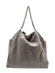 STELLA MCCARTNEY Falabella Fold Over Tote Grey Bag Handbag ladies