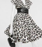 Alaïa Leopard Print Mini Dress with Signature Belt – FR 38