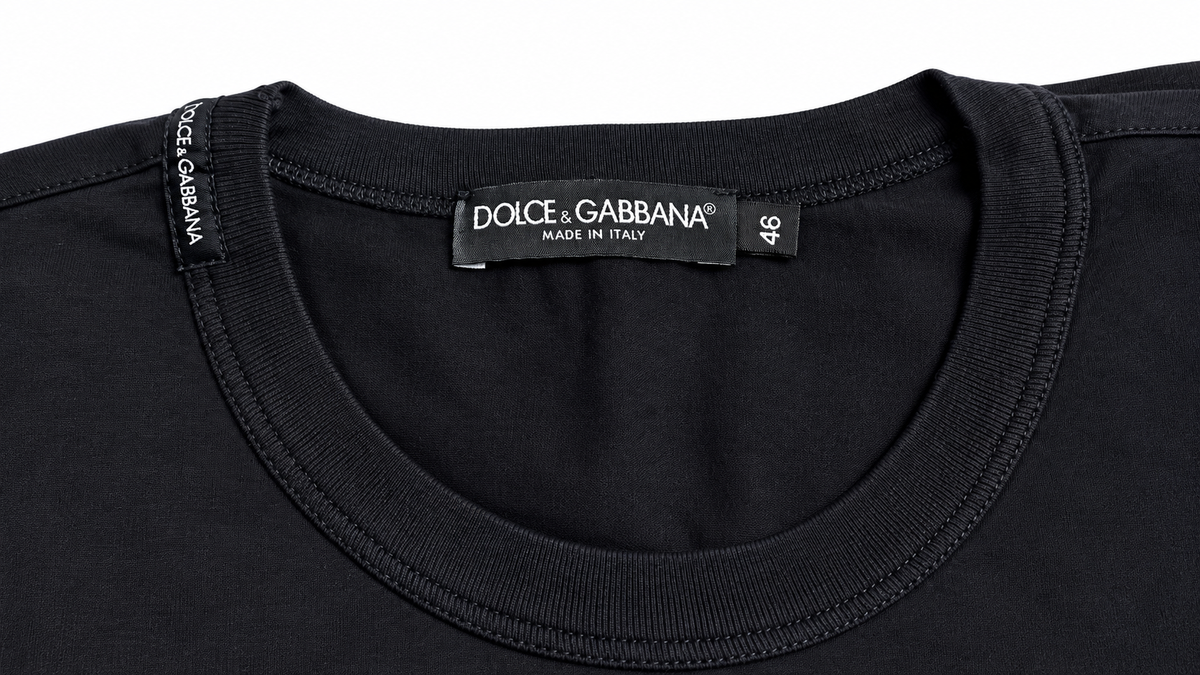 Dolce & Gabbana Men’s Black Fitted Cotton T-Shirt – Size IT 48 men