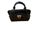 SALVATORE FERRAGAMO Small Sofia bag in python, Black ladies