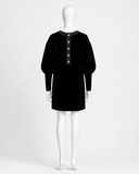 Chanel 2020 Black Velvet Dress Size F 34 UK 6 US 2 ladies