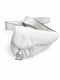 Christian Dior by John Galliano 2003 White Leather Saddle Belt Bag Vintage ladies