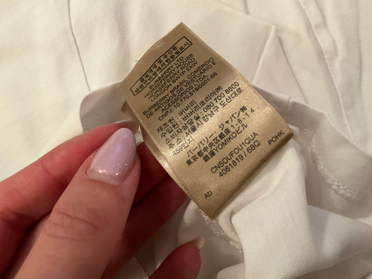 BURBERRY House Check Pattern Crew Neck T-Shirt Size M medium men
