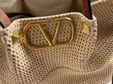 Valentino Garavani Medium Summer Tote Bag in Straw Handbag Bag Ladies