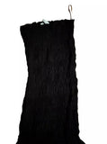 ZARA BLACK RUCHED STRAPLESS MIDI ASSYMETRIC DRESS SIZE S SMALL ladies