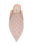 Valentino Garavani Light Pink Quilted Rockstud Spike Mules Size 39 ladies
