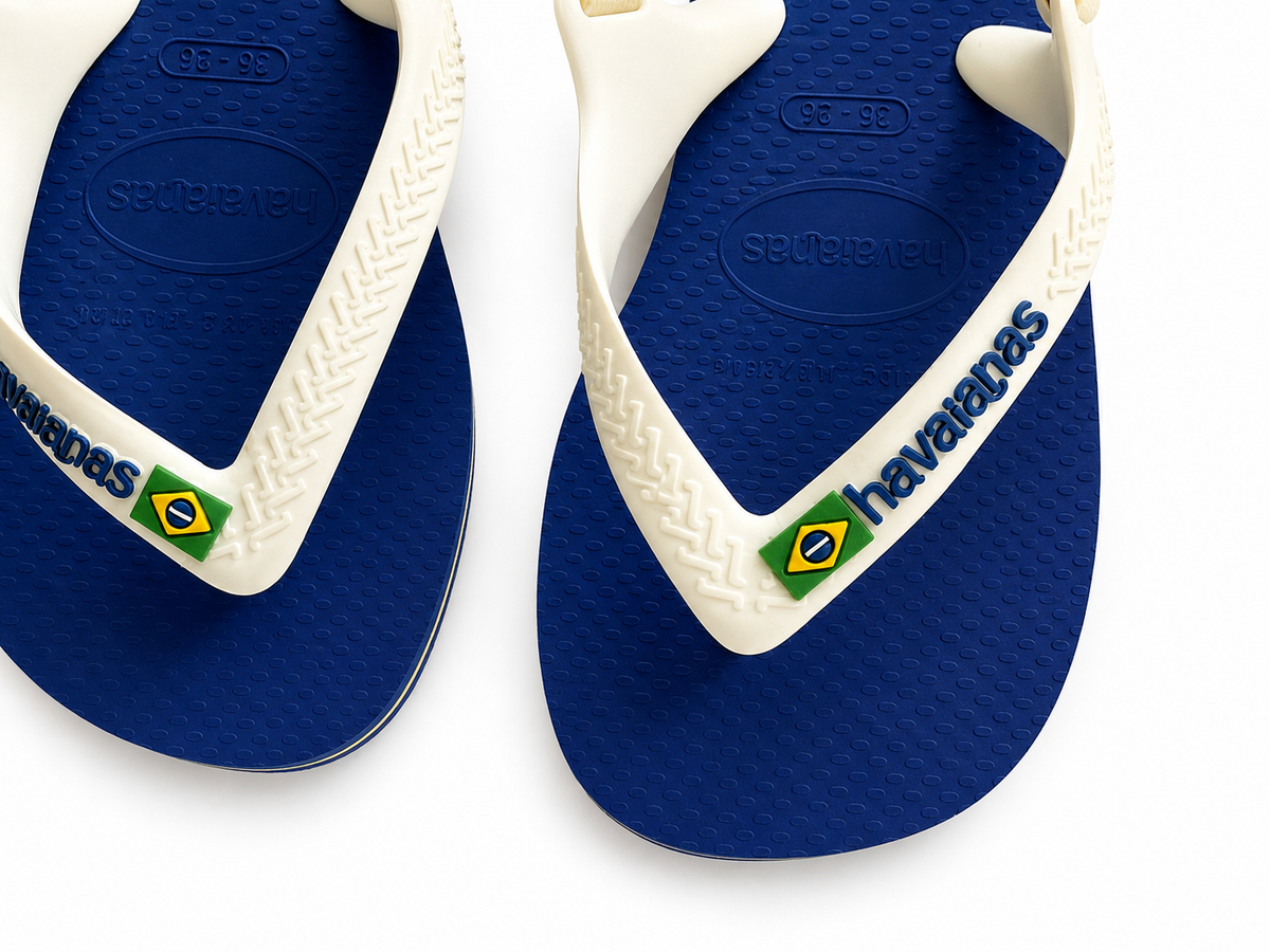 Havaianas Brazil Logo Infant Flip Flops – Blue & White EU 25/26 children