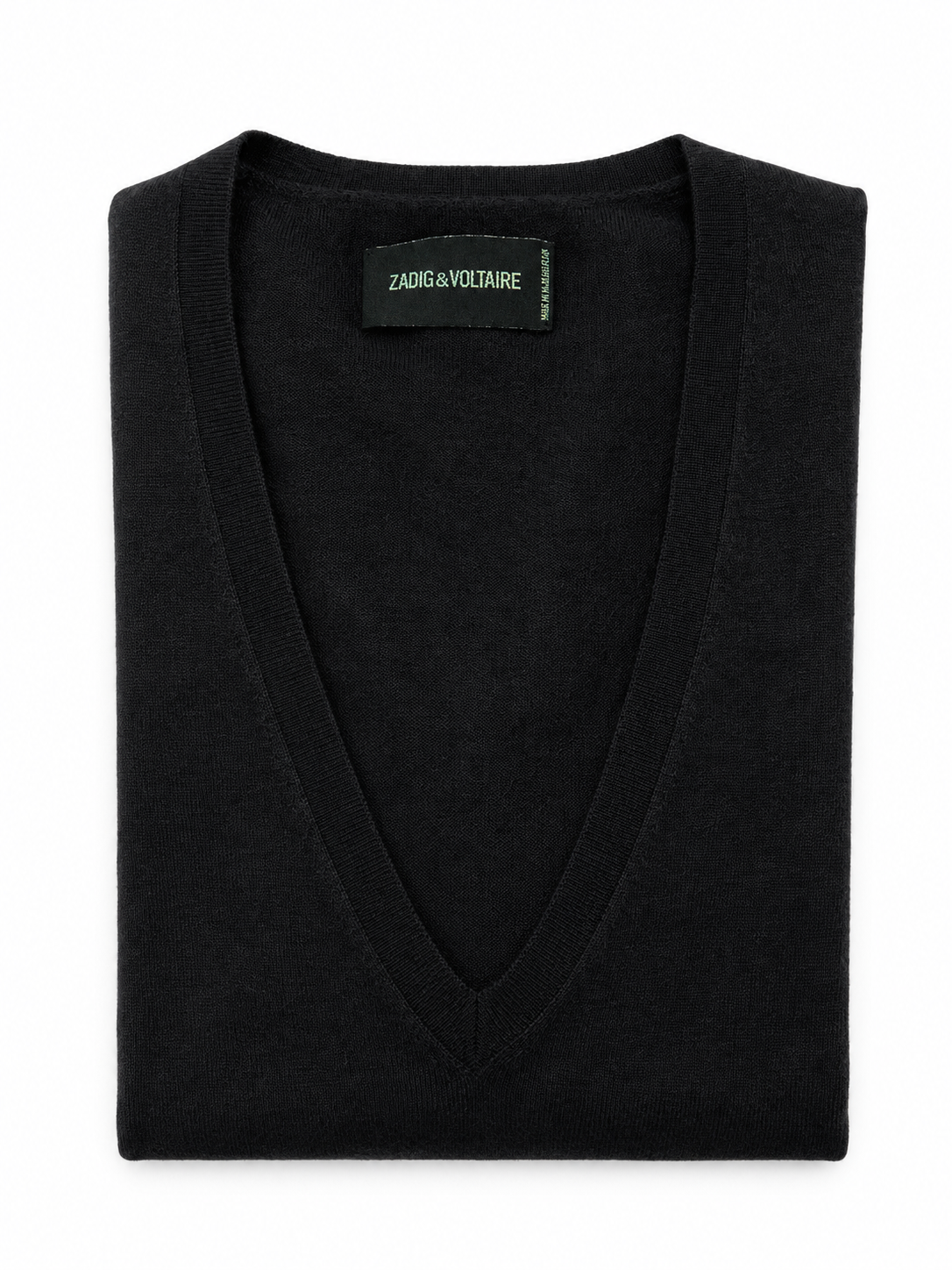 Zadig & Voltaire Black V-Neck Knit Top ladies