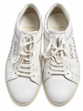 Saint Laurent Paris Men’s White Leather Studded Trainers – Size EU 43 men