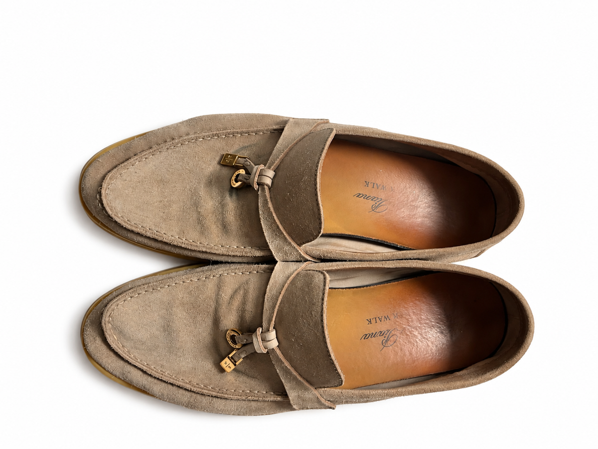 Loro Piana Summer Walk Suede Leather Loafers – Size 36 ladies