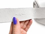 Christian Dior by John Galliano 2003 White Leather Saddle Belt Bag Vintage ladies