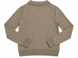 Reiss Kids Knitted Polo Jumper – Beige/Taupe – Age 8–9 Years children