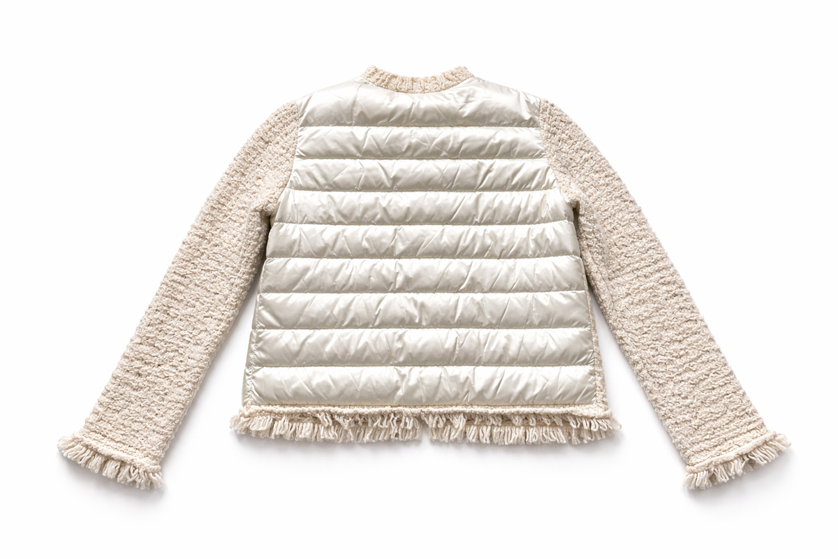 Moncler Tweed Fringe Blazer Jacket Size M medium ladies