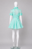 Zimmermann High Tide Lift Off Flower Linen-Silk Mini Dress Size 0 XS ladies