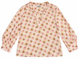 Zadig & Voltaire Torny Floral Print V-Neck Blouse Tunic Size L ladies
