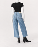 Rag & Bone Andi High-Rise Ankle Wide-Leg Raw Hem Blue Jeans – Size 29 ladies