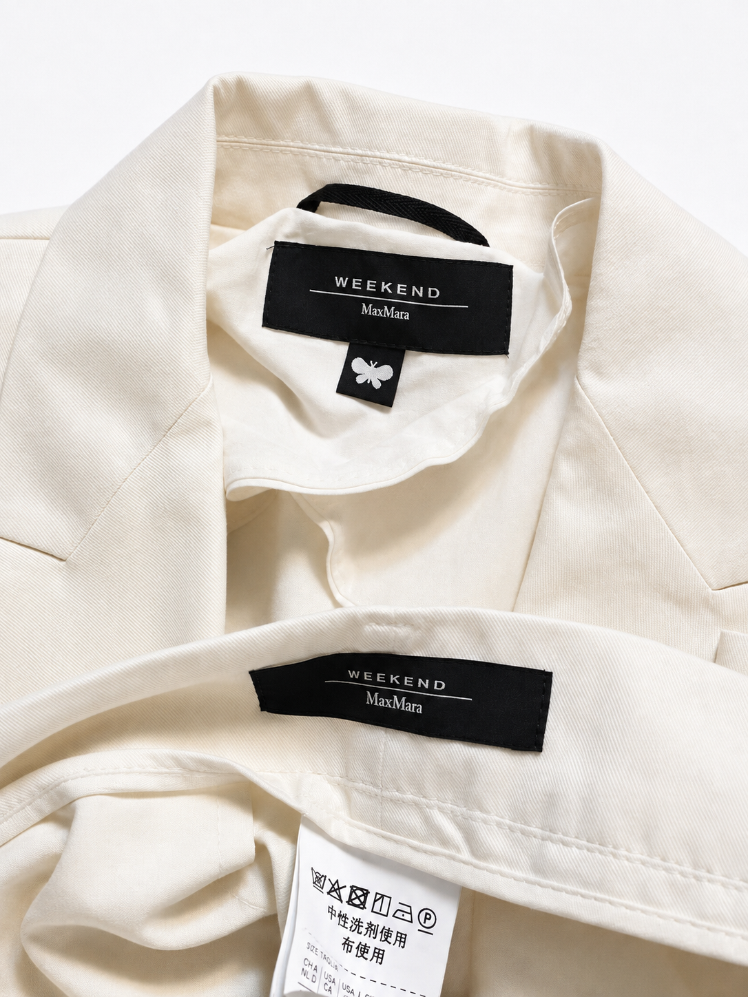 Weekend Max Mara Ecru Linen & Cotton Trouser Suit ladies